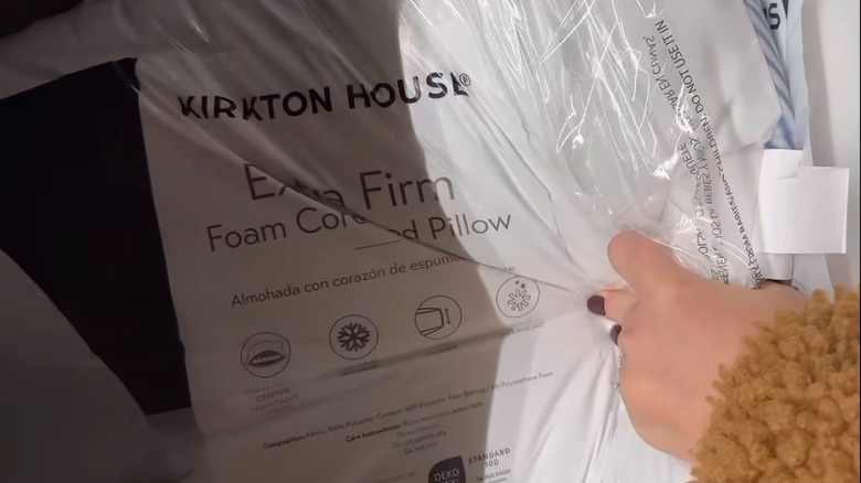 Extra firm foam pillow at Aldi