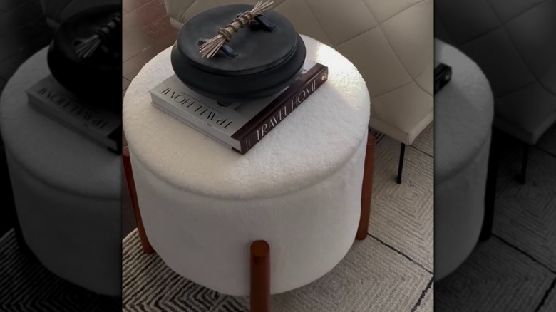 Sherpa storage ottoman in room