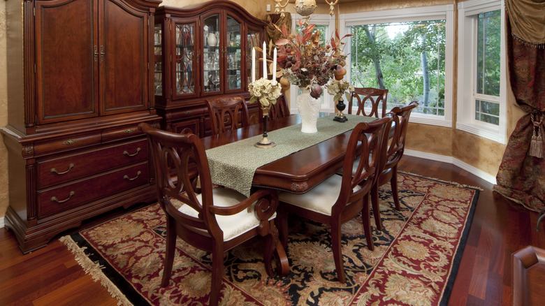 A formal dining room