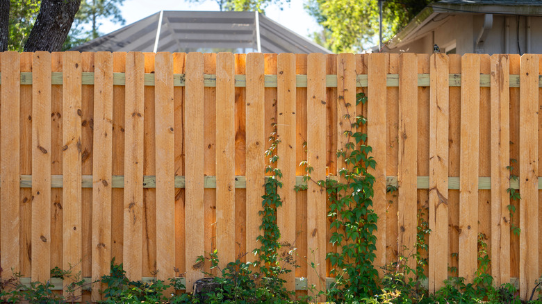 Two fences built against same crossbar
