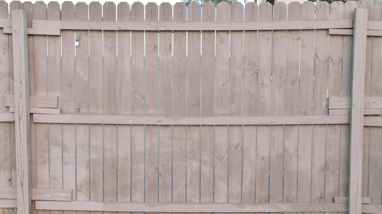 Backside of fence, showing crossbars