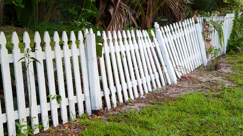 Falling down picket fence