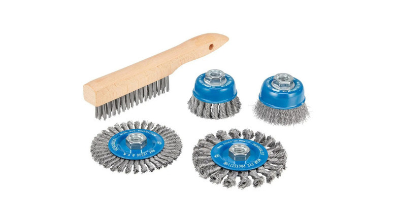 Hercules' 5-piece Carbon Steel Wire Wheel and Brush Set