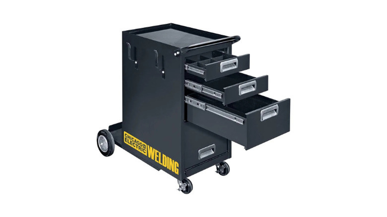 Chicago Electric's 286 lb. Capacity Welding Cabinet on a white background