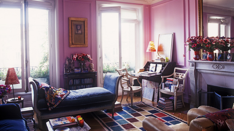 colorful maximalist living room