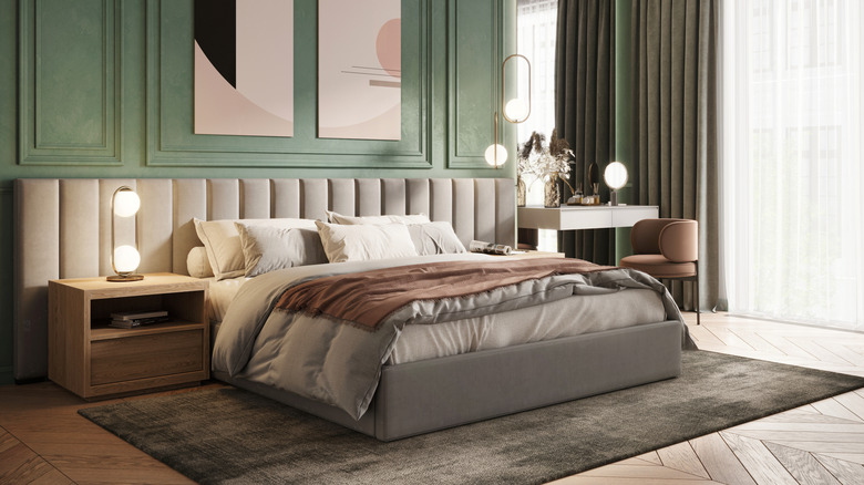 bed with a headboard and no footboard