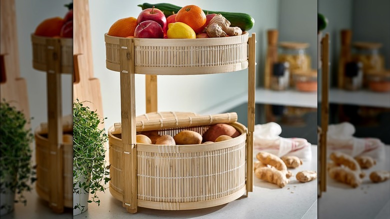 IKEA KANELMOTT basket with fruit and vegetables