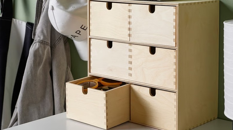 MOPPE mini storage chest on a counter