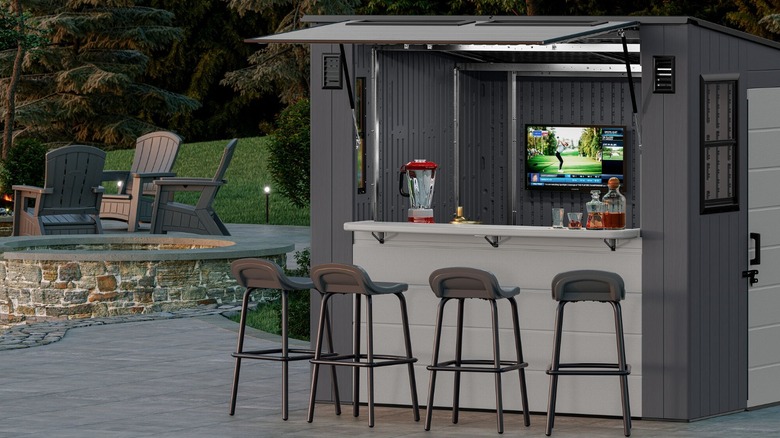 Suncast 8-ft x 7-ft Cabana Bar Storage Shed