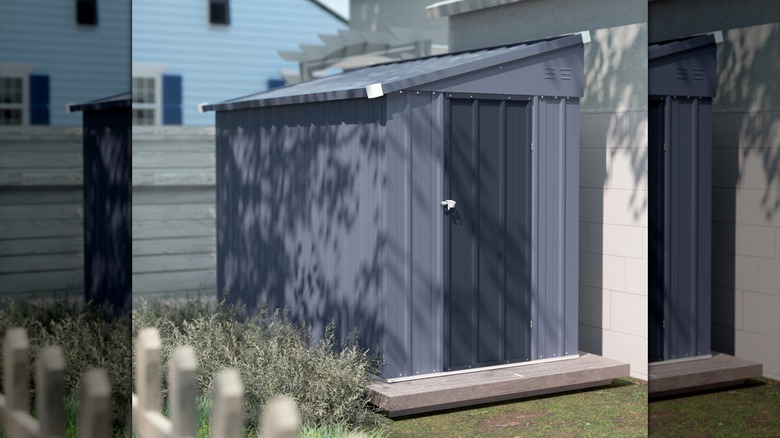 Veikous 4-ft x 8-ft Galvanized steel Metal Storage Shed