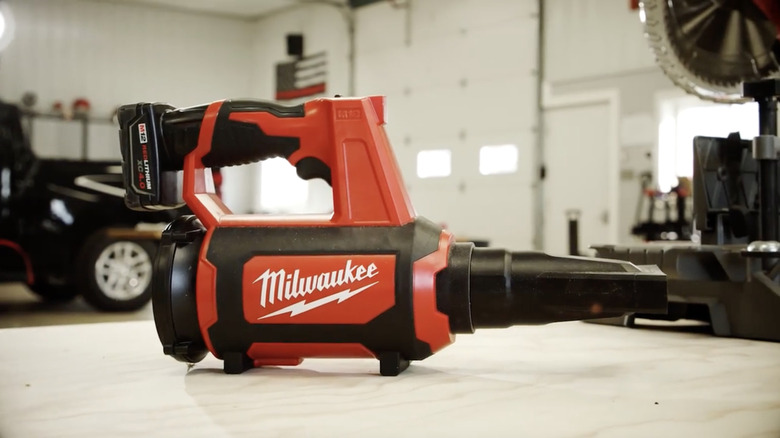 Close-up of Milwaukee's M12 Compact Spot Blower