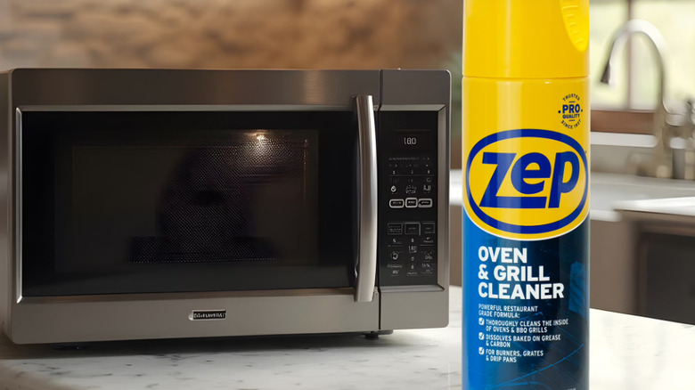Zep cleaner sitting on a counter