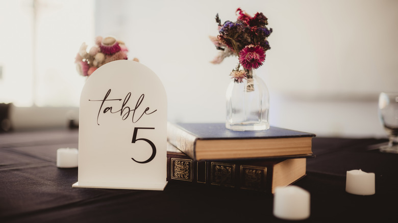Number on a table