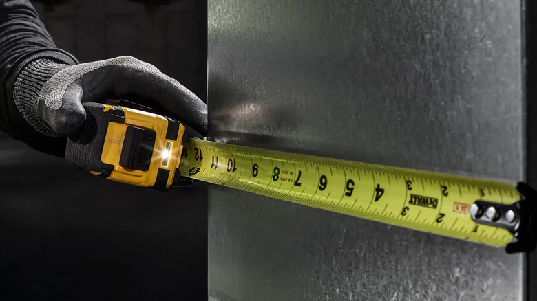 DeWalt's 25 foot Tape Measure with Rechargeable LED Light