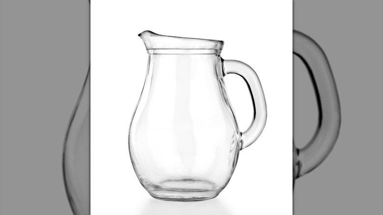 Glass water pitcher