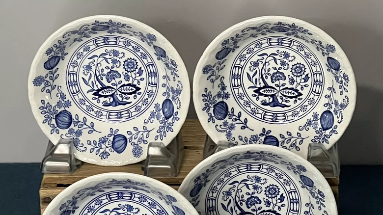 Wedgwood Blue Heritage ceramic fruit and dessert bowls