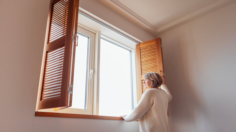 A set of bifold shutters.