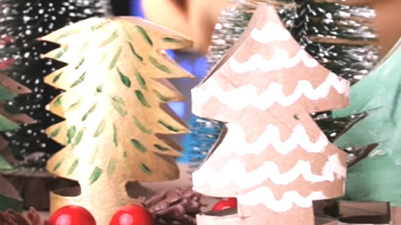 toilet paper Christmas tree crafts