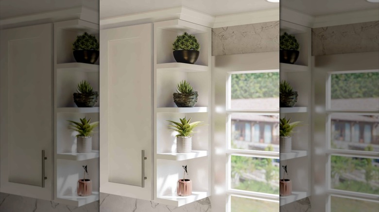 White Shaker Open End Shelf