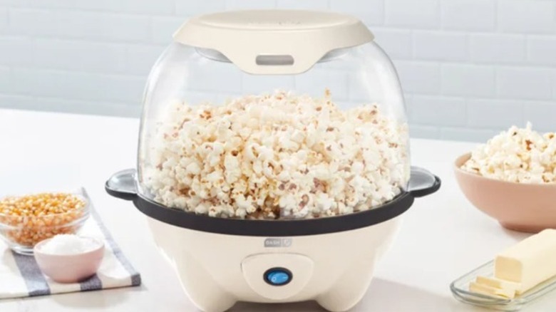 Popcorn in the Dash popcorn maker
