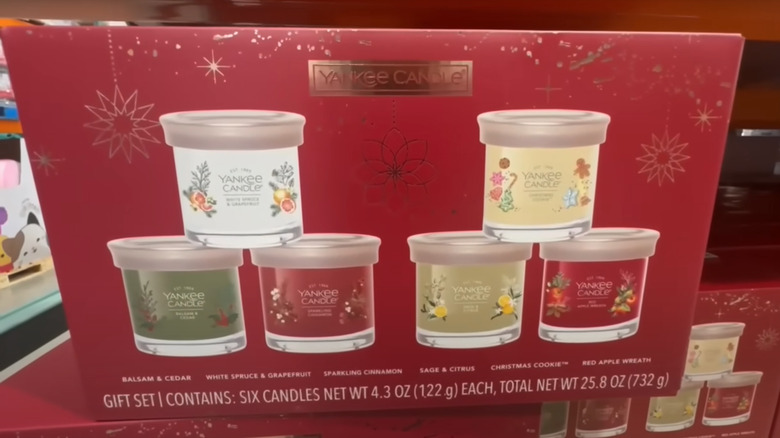 Yankee candle gift set in Costco store