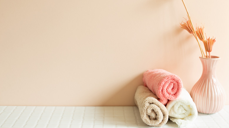 sandy beige wall in spa