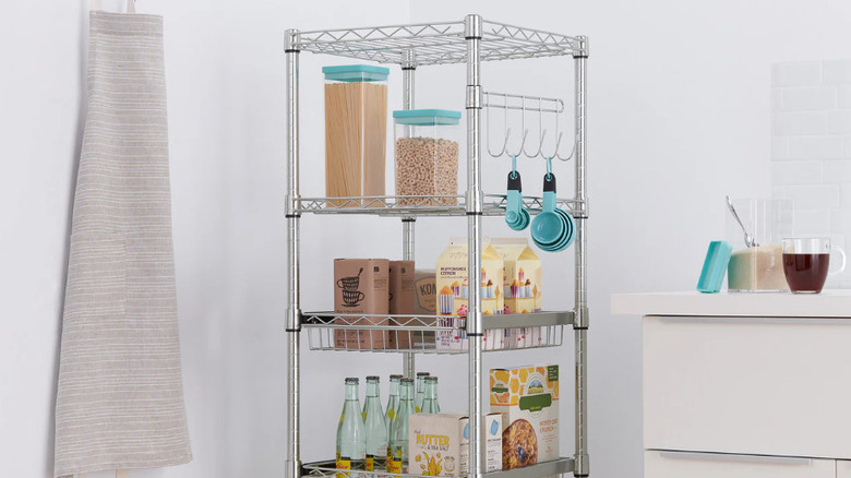 Trinity's EcoStorage rack holding items in a pantry