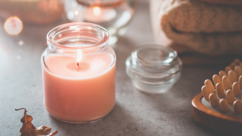 Glass candle jar