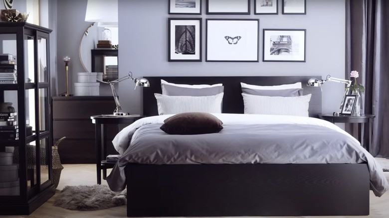 IKEA MALM black bedroom set promo photo