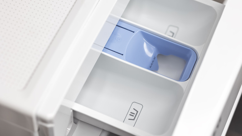 Washing machine detergent drawer