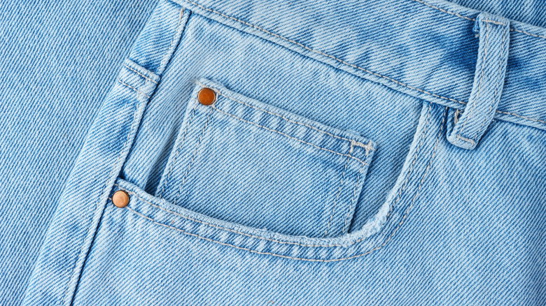 Pocket on pair of jeans