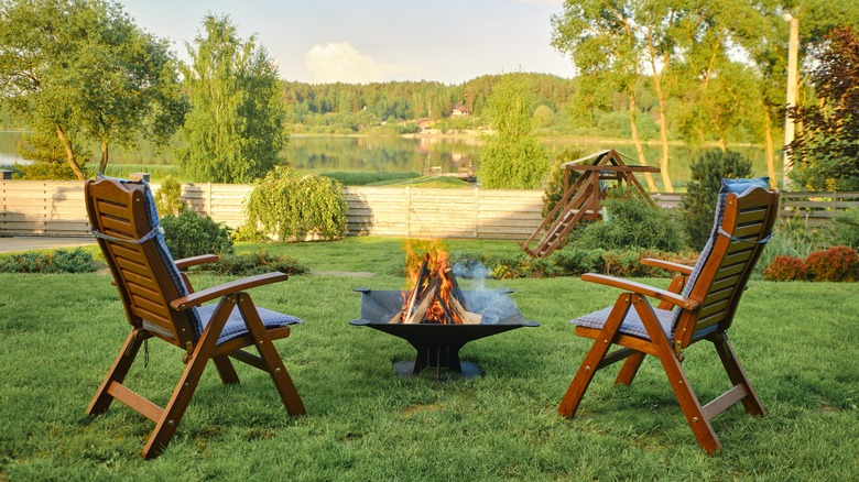 Wooden lawn chairs