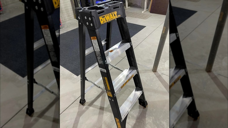Amazon customer image of DeWalt stepladder in kitchen
