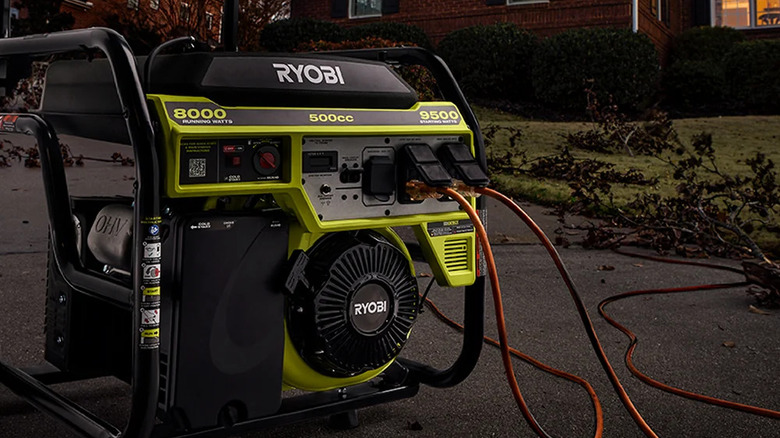 Ryobi's 9500-Watt Recoil Start Gasoline Powered Portable Generator with CO Detect Shutdown Sensor