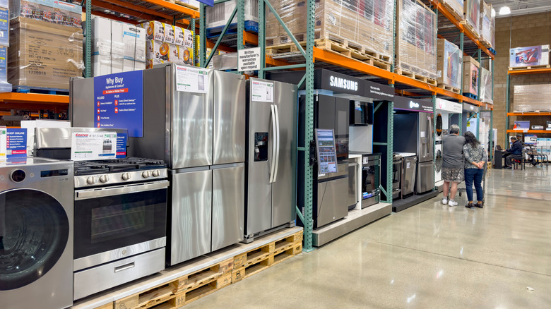 Appliances in Costco warehouse