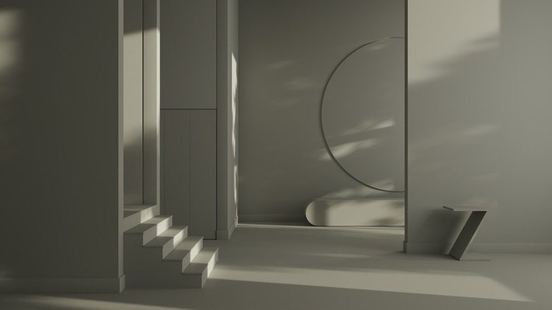 Office space painted with Benjamin Moore's Chelsea Gray