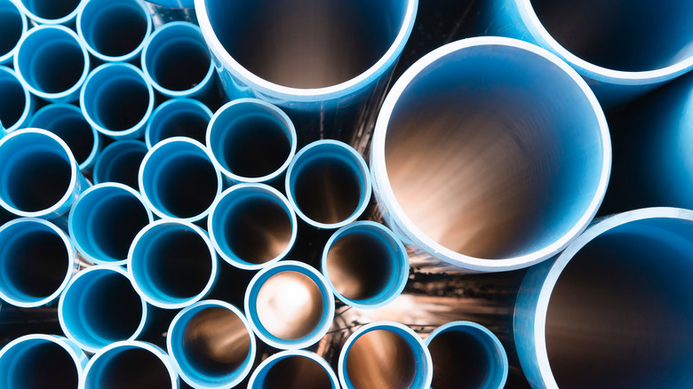 PVC pipes of various sizes
