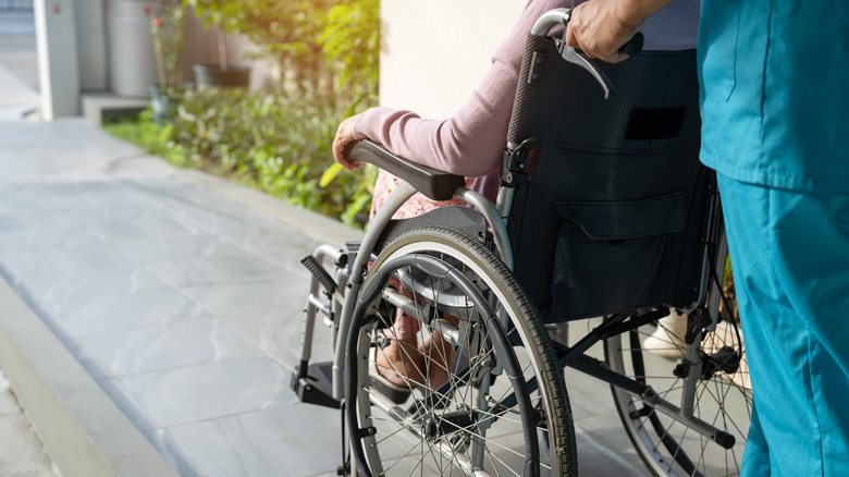 Using a ramp to enter a home