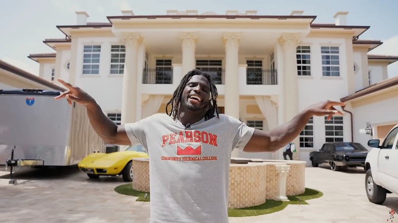 Hill in front of his mansion