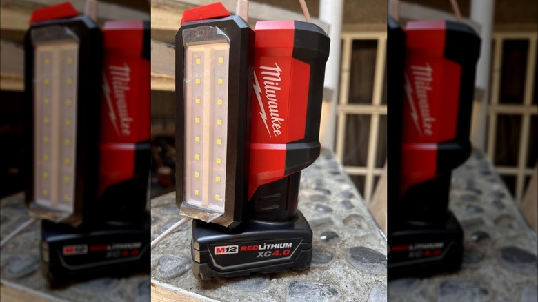 Milwaukee's M12 Rover Service and Repair Flood Light with USB Charging