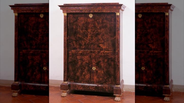Large burl wood wardrobe