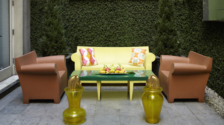 Colorful outdoor area