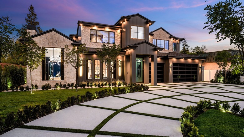 Exterior of a modern home.