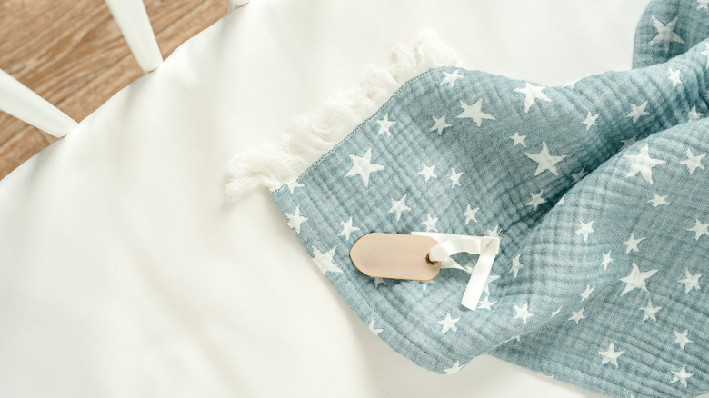 Baby blanket on a bed