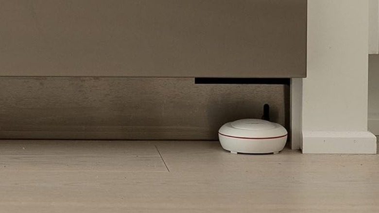 Kidde WiFi Water Leak Detector & Freeze Alarm under appliance