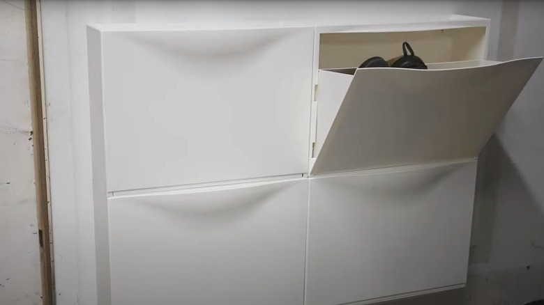Wall mounted shoe rack from IKEA