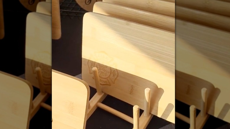 IKEA OSTBIT holding engraved cutting boards