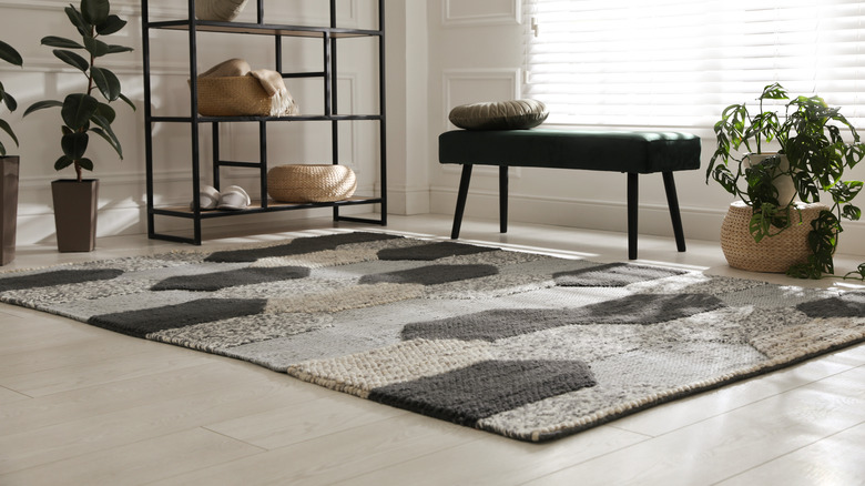 An rug defining space in a home