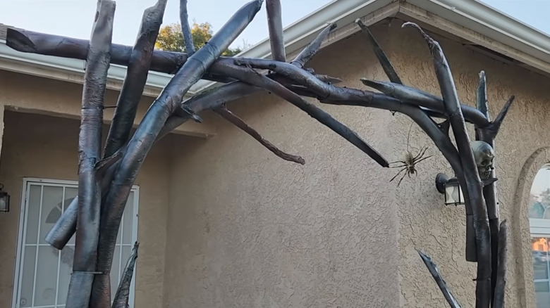 A DIY arbor made from pool noodles