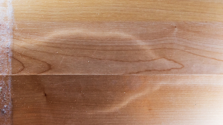 wooden floor bubble